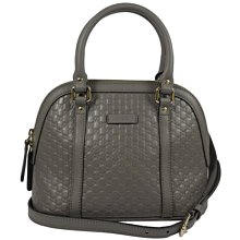 【茱麗葉精品】全新精品 GUCCI 449654 經典雙G緹花全皮革壓紋迷你兩用包.灰 預購無現貨