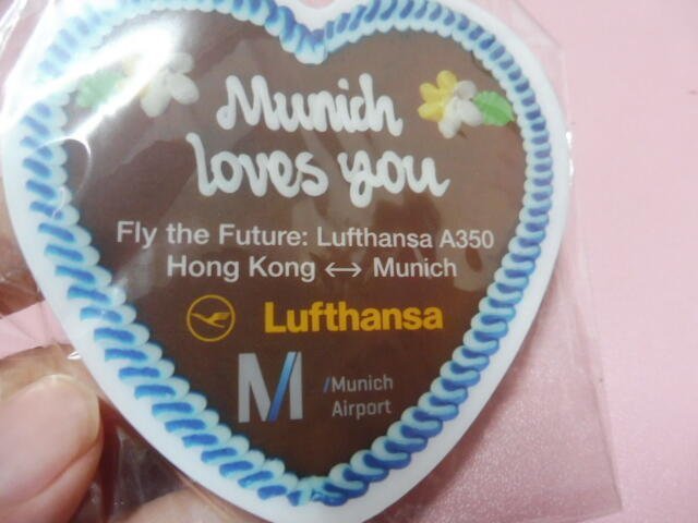 Lufthansa  德國漢莎航空 航空紀念品 杯墊 香港到慕尼黑開航紀念品 德航 漢莎航空