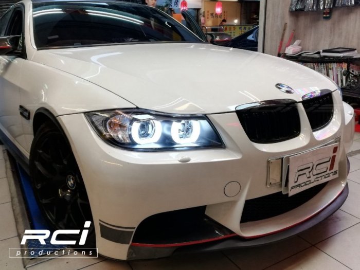 RCI HID LED專賣店 SONAR 台灣 BMW E90 E91 U型導光 LED光圈 335 320 魚眼大燈