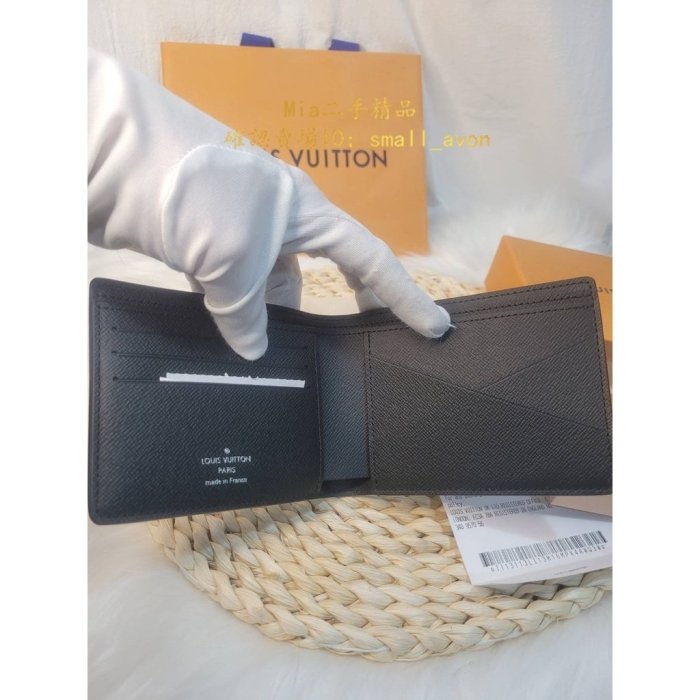 【二手正品】LV 路易威登 louis vuitton m30531 multiple wallet 男短夾 黑色 錢包