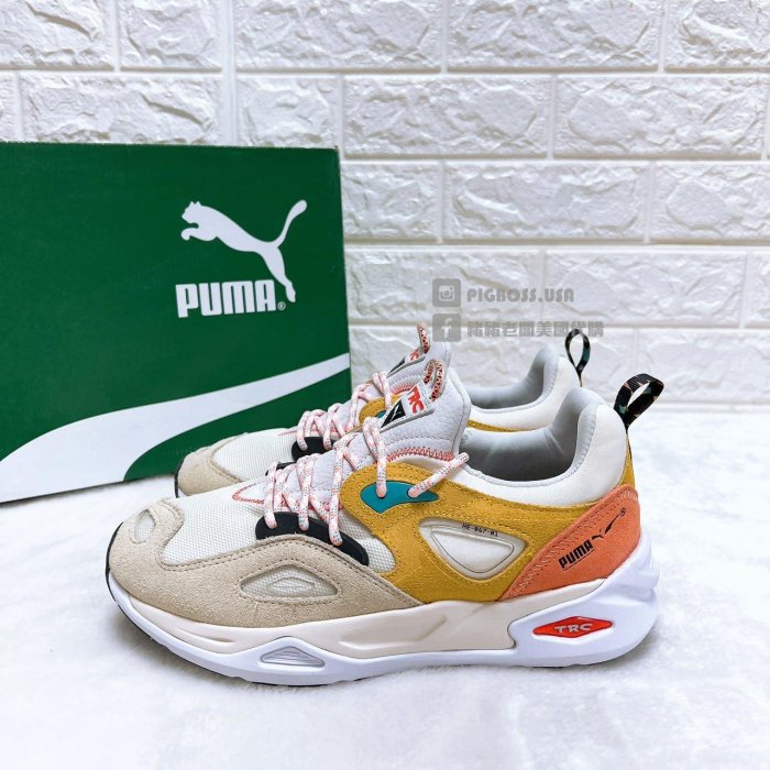 【豬豬老闆】PUMA TRC Blaze HC 米白 黃橘 復刻 麂皮 運動 休閒鞋 男鞋 38496201