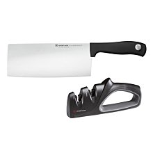 【易油網】Wusthof Silver Point 中式菜刀+磨刀器18cm # 1135160205