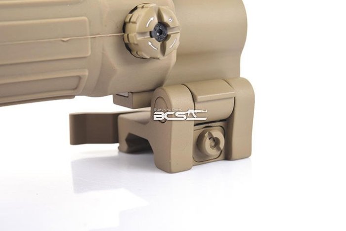 【BCS武器空間】G33 全息瞄準鏡 3倍放大側翻增倍鏡 沙色-CHB037