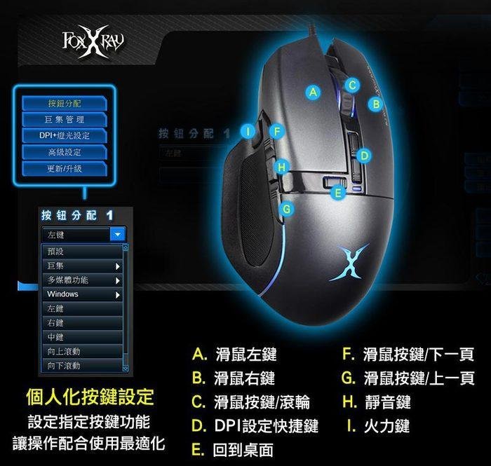 ≈多元化≈超推薦 附發票 FOXXRAY 爆擊獵狐 繪圖 遊戲 長壽命按鍵 巨集 火力鍵 電競滑鼠 FXR-SM-50