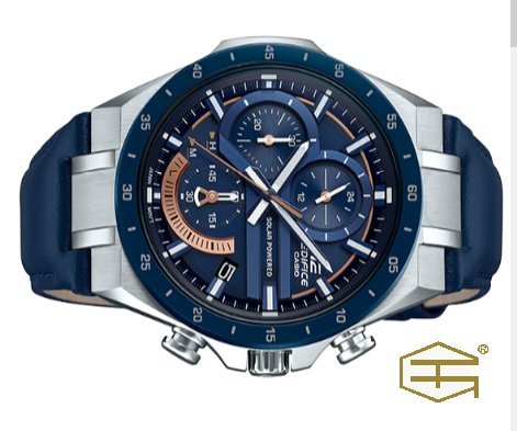 【天龜】CASIO EDIFICE 時尚經典   太陽能 三眼多功能錶   EQS-920BL-2A