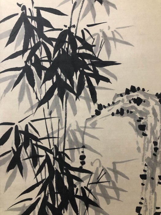 編號：s470 精品四條屏畫 鄭板橋的竹山居純手工繪之作 實物拍攝一物一圖裱好尺寸高x寬：197cmx47cm01447