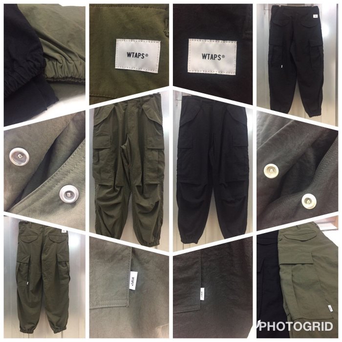 18aw Wtaps Cargo 01 Trousers Nylon Oxford秋冬口袋工作褲軍褲軍綠S