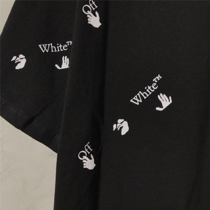 『RP精品』OFF-WHITE 新款2021SS OW 滿印滿版英文LOGO 黑色 短袖T恤 短TEE