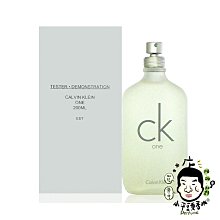 《小平頭香水店》現貨 Calvin Klein cK one 淡香水 100ml TESTER