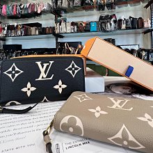 【茱麗葉精品】全新精品 LV M80481 Monogram Empreinte花紋拉鍊長夾.黑 現貨