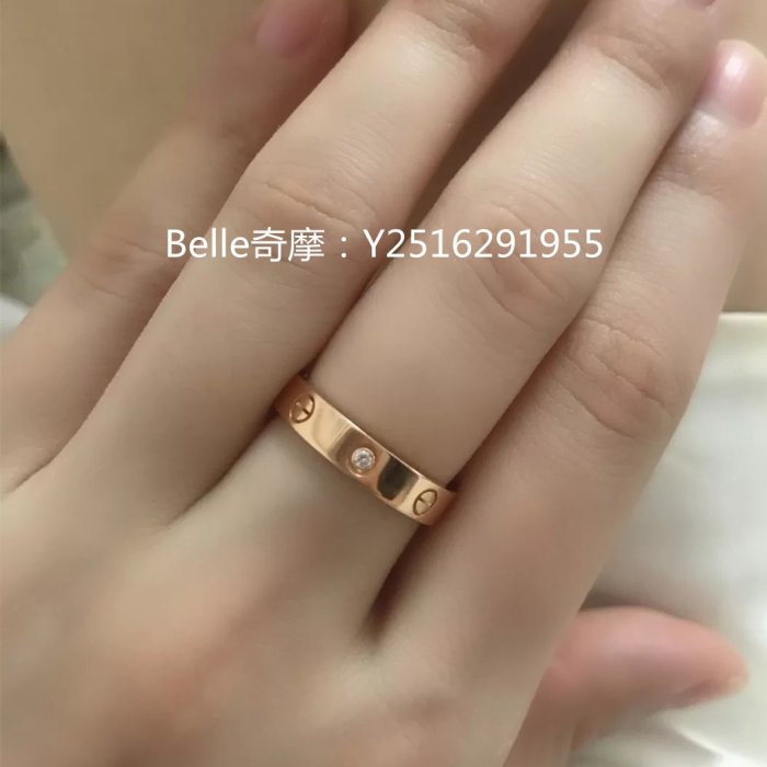 流當奢品 Cartier 卡地亞 LOVE 結婚戒指系列 18K玫瑰金1顆鑽石戒指 B4050700 真品現貨