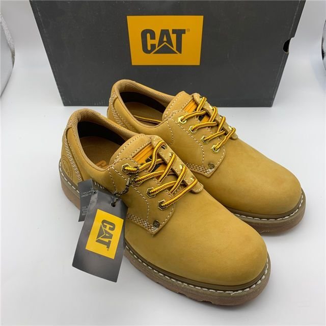 CAT卡特經典款低幫工裝大黃靴1904男式固特異防水牛皮戶外休閑