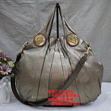 優買二手精品名牌店☆ GUCCI 古銅金 全皮 抓皺 小金人 肩背包 手提包 慾望包 斜背包 2用包 197016 II