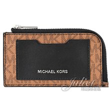 【茱麗葉精品】全新精品 MICHAEL KORS 專櫃商品 GIFTING 滿版字母多卡式零錢包.淺棕 現貨