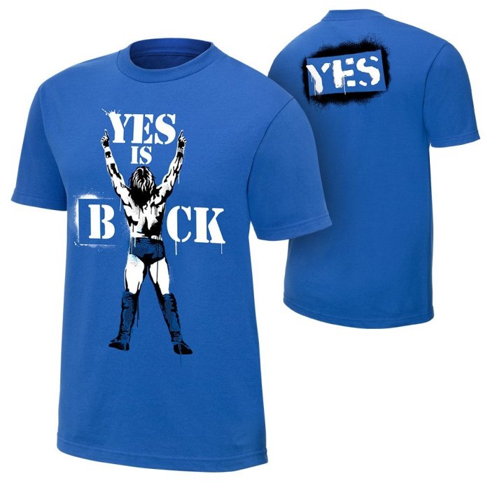 [美國瘋潮]正版 WWE Daniel Bryan Yes is Back T-Shirt YES回歸最新復出藍色款衣服