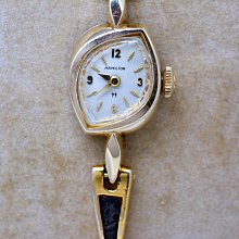 《寶萊精品》Hamilton 漢密爾頓金乳白菱型女子錶