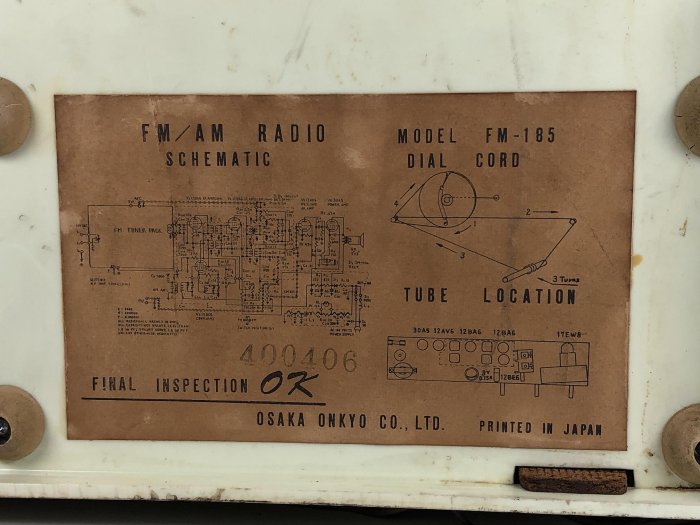 昭和古董真空管收音機(ONKYO FM-185)