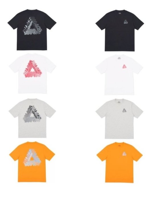 【HOMIEZ】PALACE P-3D T-SHIRT 橘 灰 白 黑