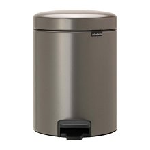 【易油網】【缺貨】BRABANTIA PEDAL BIN NEWICON 白金色 時尚腳踏式垃圾桶 5L #112683