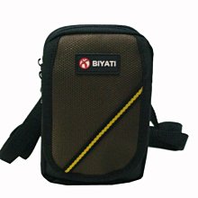 【菲歐娜】7023-1-(特價拍品)BIYATI 直立斜背小包/腰包附長帶(咖啡金)6吋
