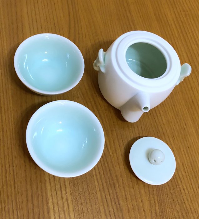 中式 茶具組 1茶壼+2茶杯 可使用或擺飾