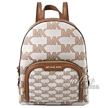 【茱麗葉精品】全新精品 MICHAEL KORS 專櫃商品 JAYCEE 經典MK緹花雙層後背包.米/咖 中 現貨