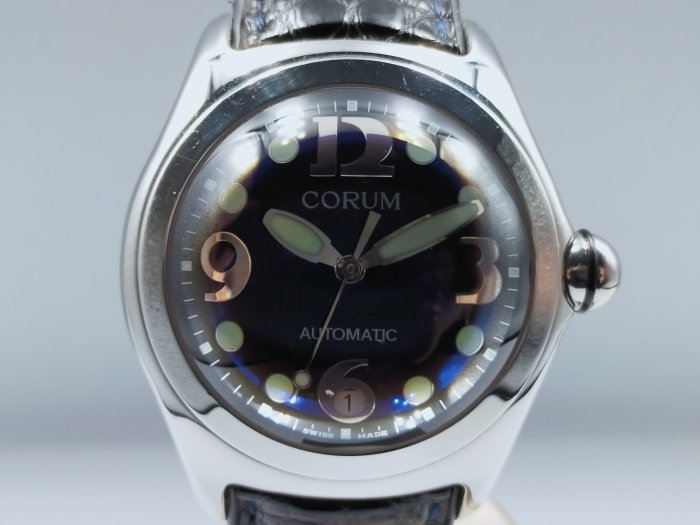 【發條盒子H6640】CORUM Bubble 崑崙泡泡錶 黑面不鏽鋼 自動上鍊  經典男錶 82.150.20