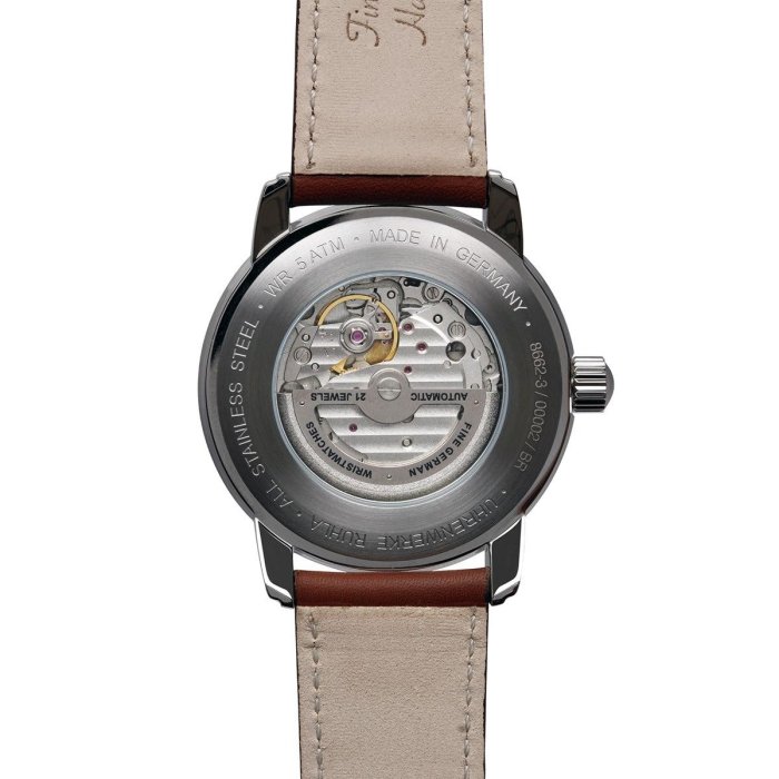 ZEPPELIN 齊柏林飛船 8662-3 手錶 42mm 機械錶 德國錶 軍風 藍面盤 咖啡色皮錶帶 男錶女錶