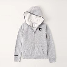 【abercrombie kids】【a&f】af男童款棉質連帽外套方標白羔灰 F02210208-04