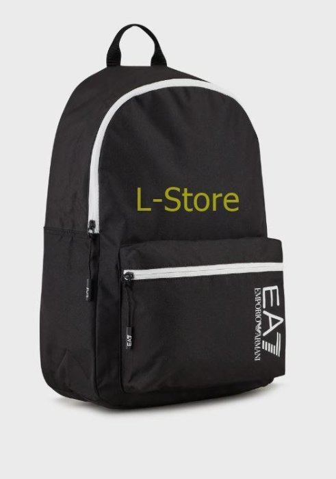 @L-store@現貨 全新真品 EMPORIO ARMANI EA7 黑色 科技尼龍防潑水 logo 後背包 EA