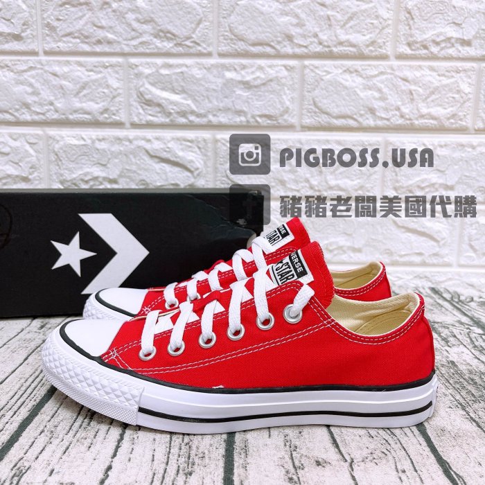 【豬豬老闆】CONVERSE Chuck Taylor All Star 紅白 經典 低筒 帆布 男女款 M9696C