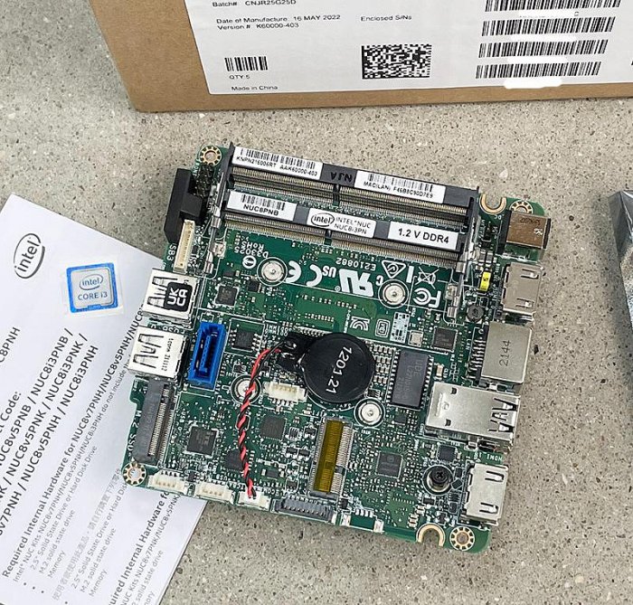 5Cgo🏆權宇 Intel工業級NUC Intel/英特爾NUC8i3PNB八代i3-8145U迷你工控ITX電腦主機 主板送定制盒 含稅