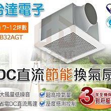 附發票 台達電子 DC直流換氣扇32型 VFB32AGT 超大風量 低噪音 濕度感測 110v 220v【東益氏】