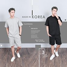 。SW。【K71123】成套組正韓Cu 韓國製 專櫃質感高磅紋路太空棉 不易皺 紋路3D鋼印 寬鬆 短袖短褲休閒套裝