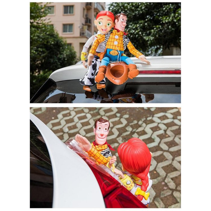 汽車頂裝飾玩偶 玩具總動員 巴斯光年 胡迪 巴斯光年救援胡迪 車尾搞笑公仔 汽車外裝潢 車用吊飾 外部吊飾