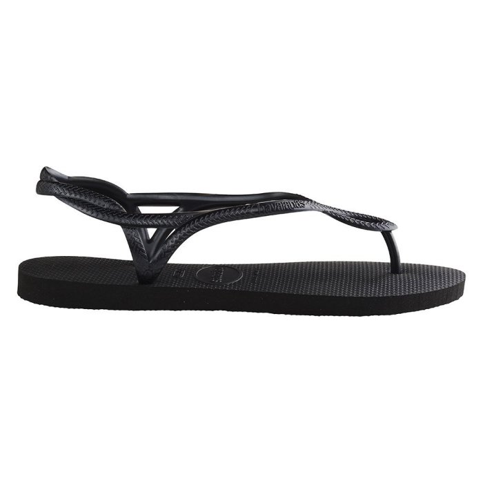 【哈瓦仕特賣會全館免運】 havaianas LUNA  系列 麻花涼鞋/  細帶 /  黑色