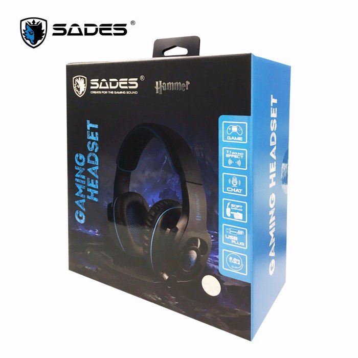 小薇電腦☆淡水@賽德斯 SADES HAMMER 狼鎚(923) 電競耳麥 7.1 (USB) NT$1890