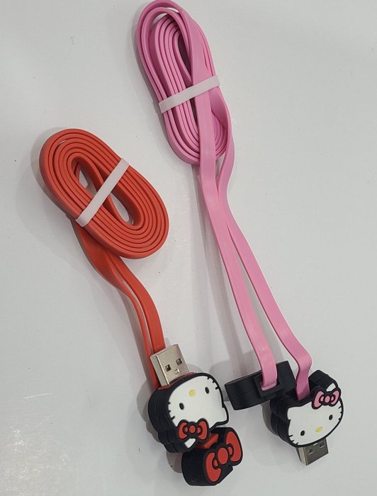 妞妞通訊 充電線 microUSB 舊安卓 hello kitty KT 扁線出清