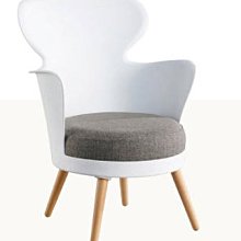 23W【新北蘆洲~嘉利傢俱】特里爾白色造型椅-編號 (W251-4)