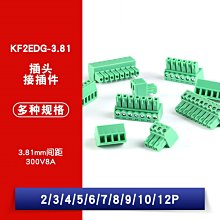 KF2EDGK-3.81 插拔式接線端子 間距3.81MM 2/3/4/5/6/7/12P插頭 W1062-0104 [381026]