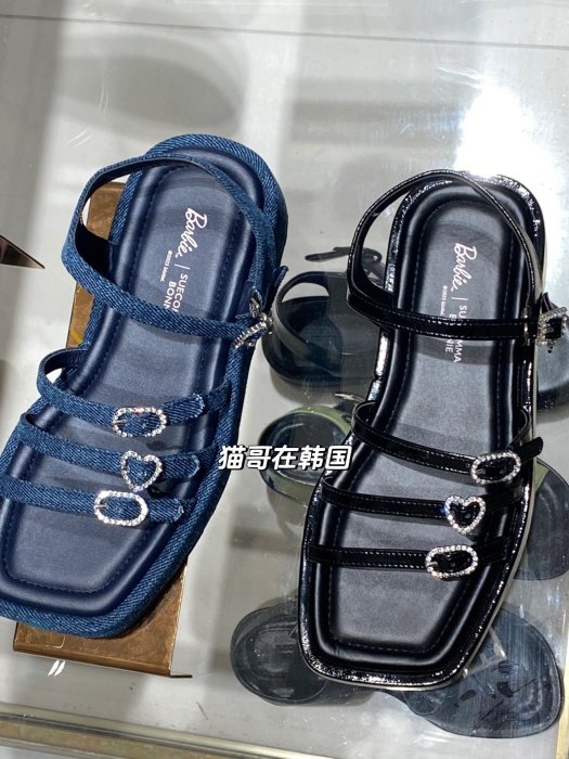 韓國坡跟鞋天花板張元英同款 Suecomma Bonnie✖芭比聯名款涼鞋 坡跟的跟高9cm