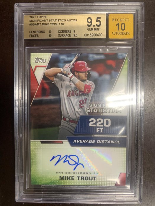 2021 Topps significant Mike Trout 簽名 限量25 BGS9.5