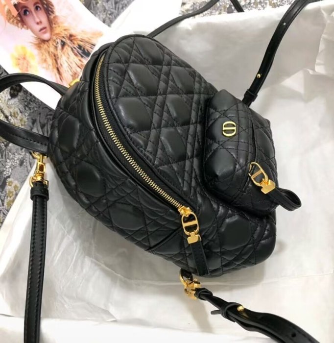 二手出售  Dior 迪奧 Backpack 藤格紋 雙肩包 後背包  背包 M9222