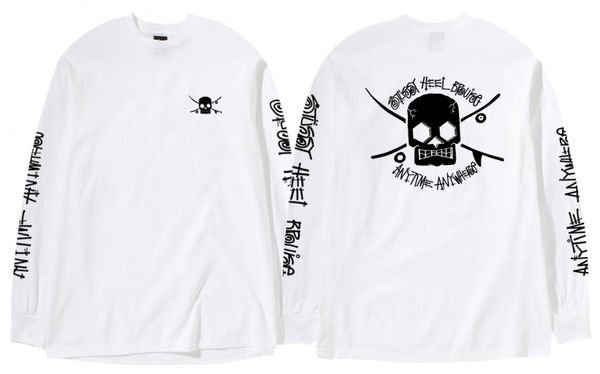 超搶手】聯名限定STUSSY X HEEL BRUISE ANYTIME ANYWHERE LS TEE骷髏長