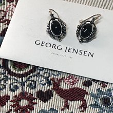 【小麥的店】下標前請詢問庫存,謝謝!!! Georg Jensen 喬治傑生 2018年度黑瑪瑙純銀針式 鈎式耳環