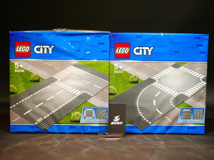 (參號倉庫) 現貨 樂高 LEGO 合售 CITY城市系列 60236 + 60237 直線道 T字路口 彎道 十字路口