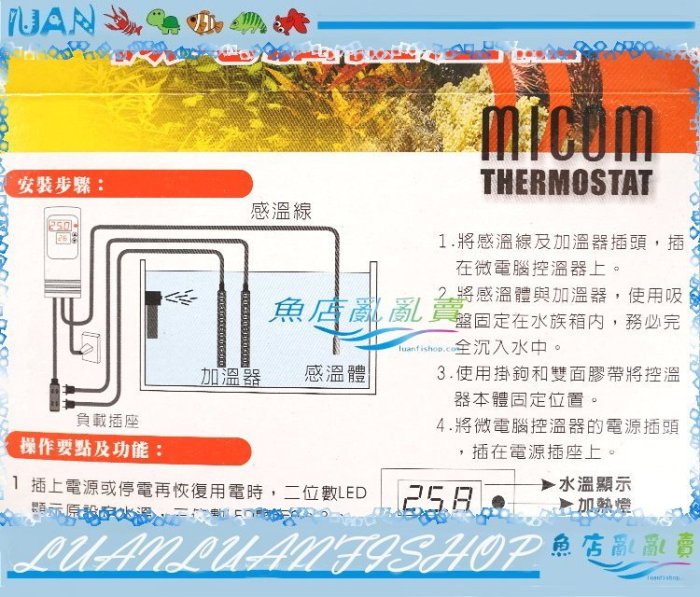 【魚店亂亂賣】HEXA海薩LED雙螢幕1200W微電腦控溫器+HEXA32℃電子恆溫加熱器400W