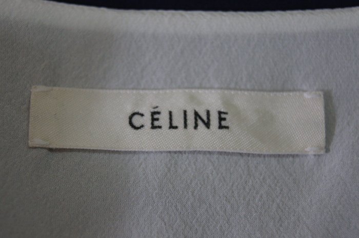 CELINE  深藍色垂領絲背心洋裝      原價    61200        特價 8000