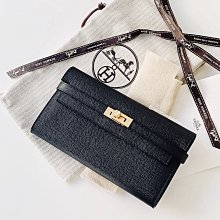 HERMES Kelly Wallet Epsom 凱莉長夾 黑金