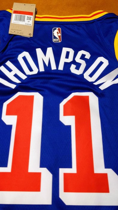 Klay Thompson Nike NBA 勇士隊復古球衣 K湯 咖哩 75週年